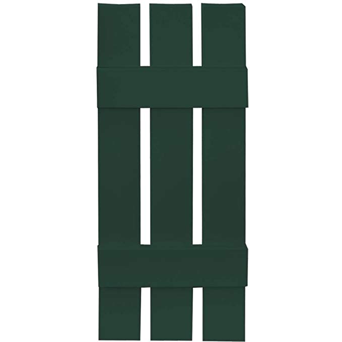 Builders Edge Board-N-Batten 3 Boards Spaced in Midnight Green - Set of 2 (12 in. W x 1 in. D x 47 in. H (6.7 lbs.))