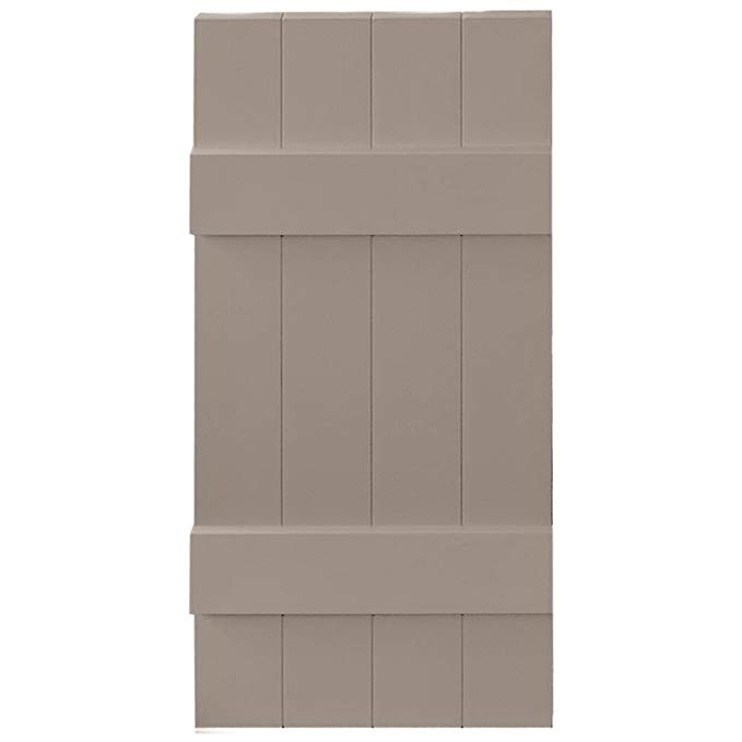 Builders Edge Board-N-Batten 4 Boards Joined in Clay - Set of 2 (14 in. W x 1 in. D x 35 in. H (6.3 lbs.))